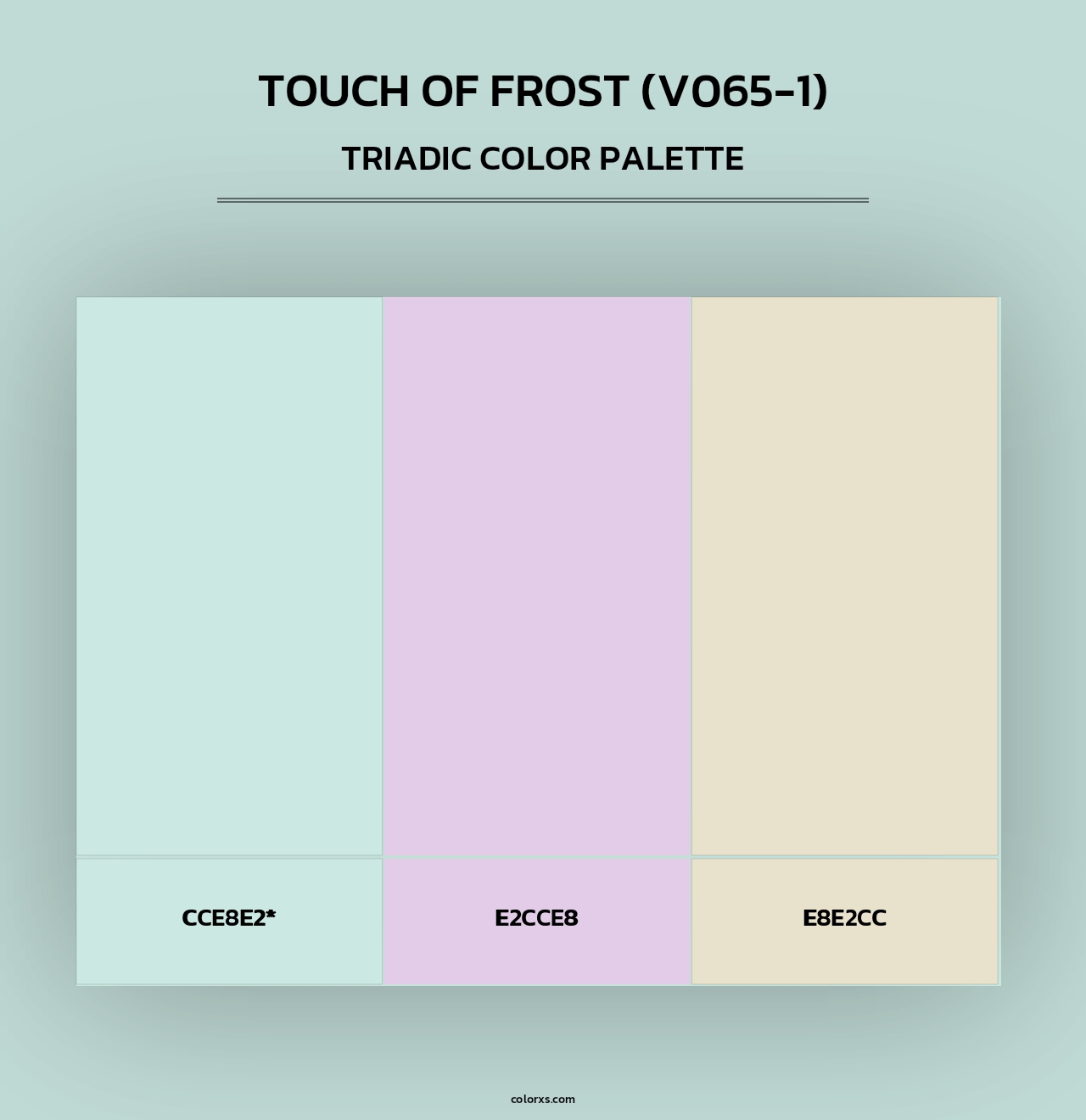 Touch of Frost (V065-1) - Triadic Color Palette