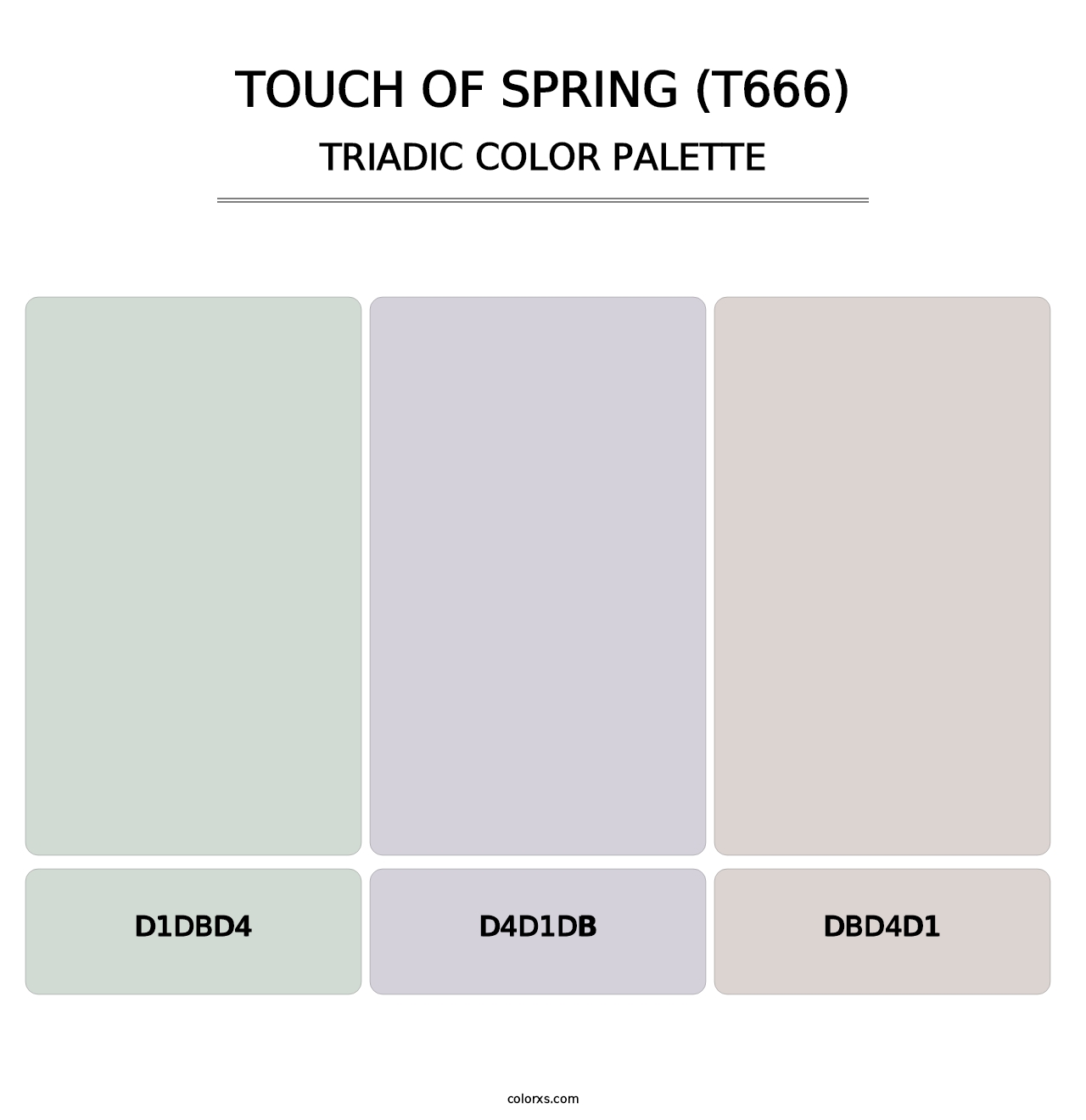 Touch of Spring (T666) - Triadic Color Palette