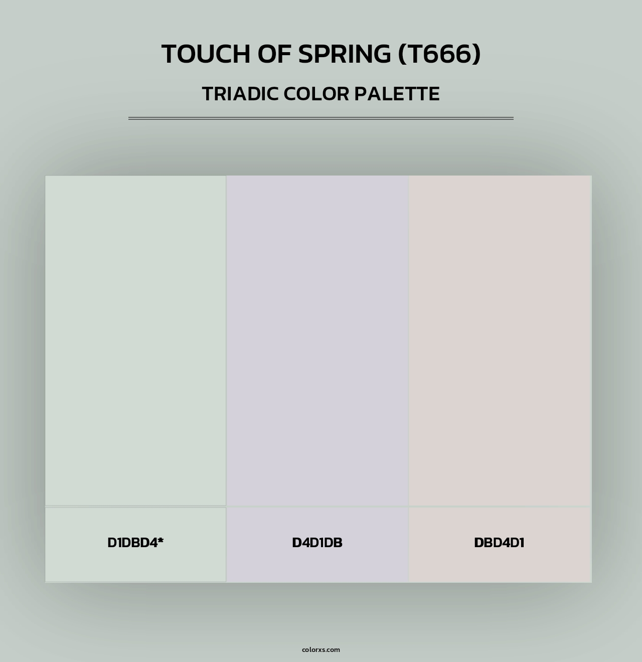 Touch of Spring (T666) - Triadic Color Palette