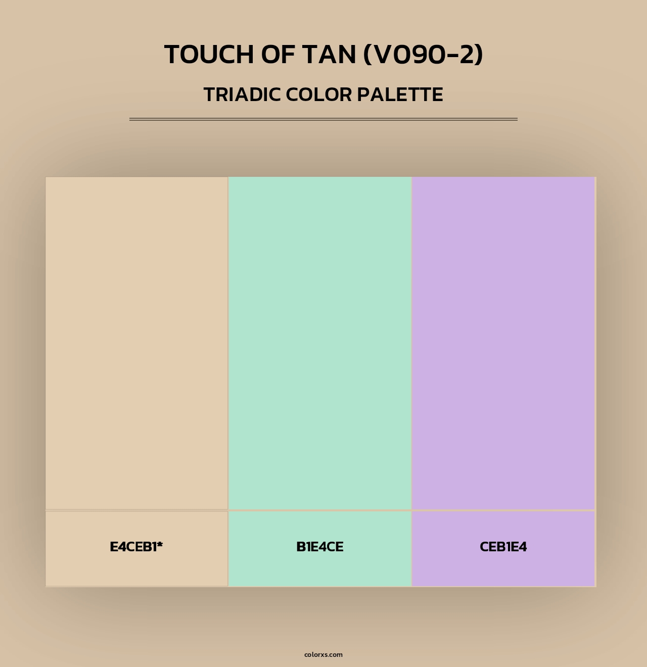 Touch of Tan (V090-2) - Triadic Color Palette