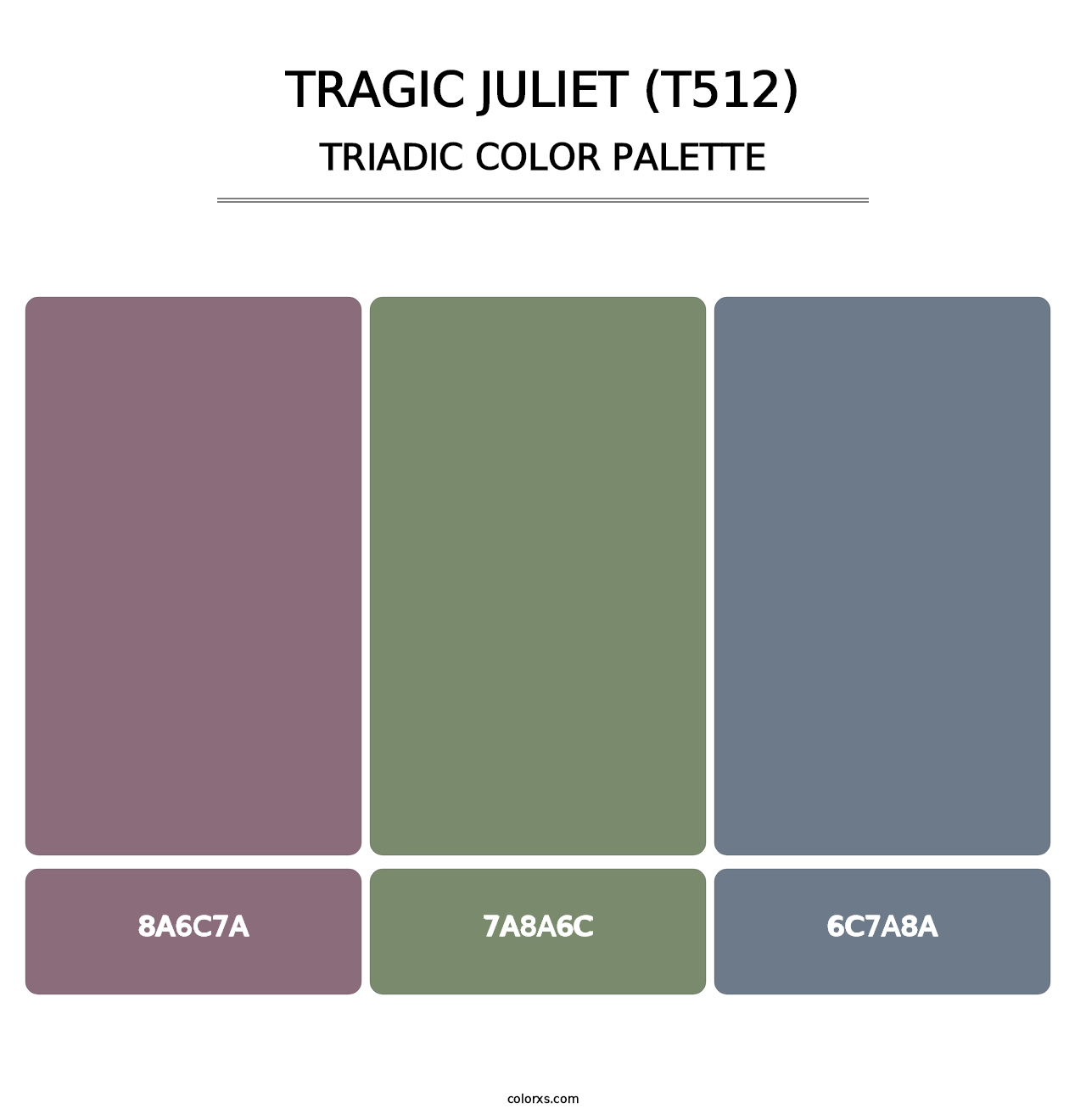 Tragic Juliet (T512) - Triadic Color Palette