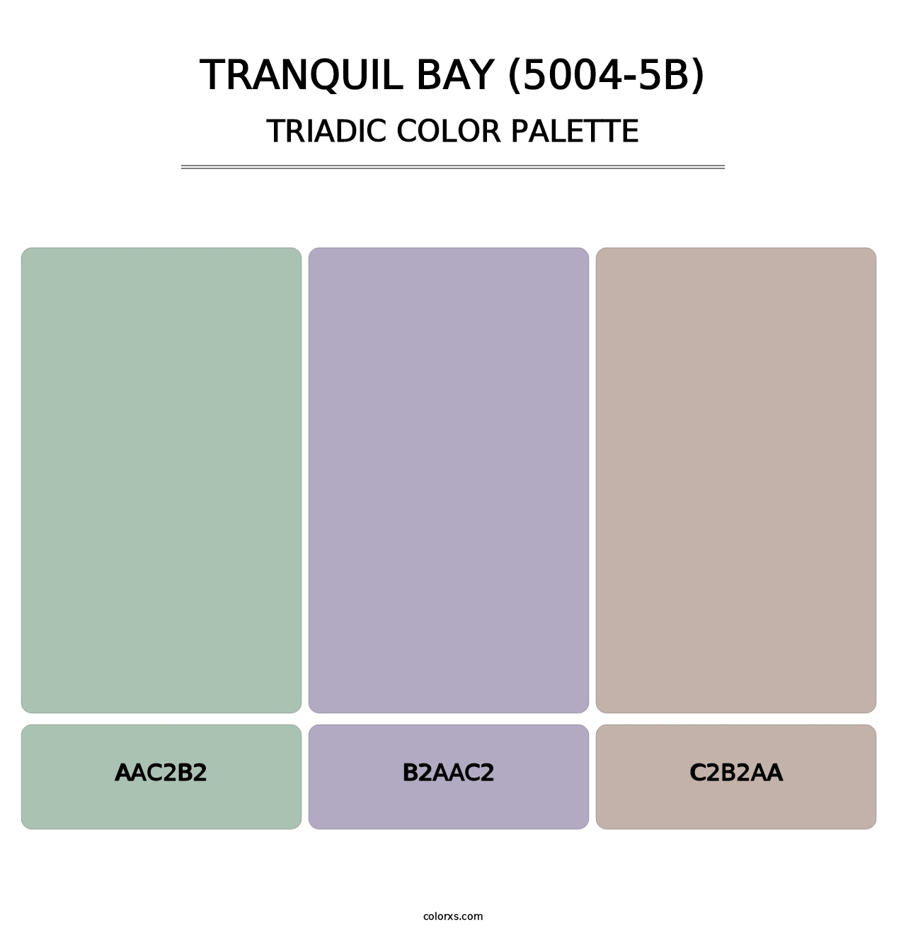Tranquil Bay (5004-5B) - Triadic Color Palette