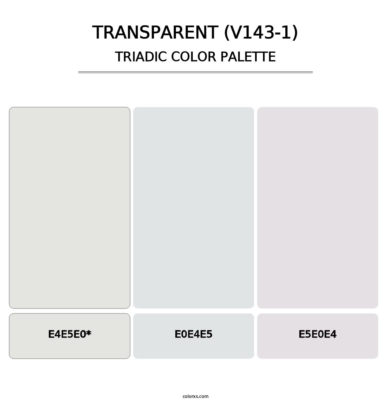 Transparent (V143-1) - Triadic Color Palette