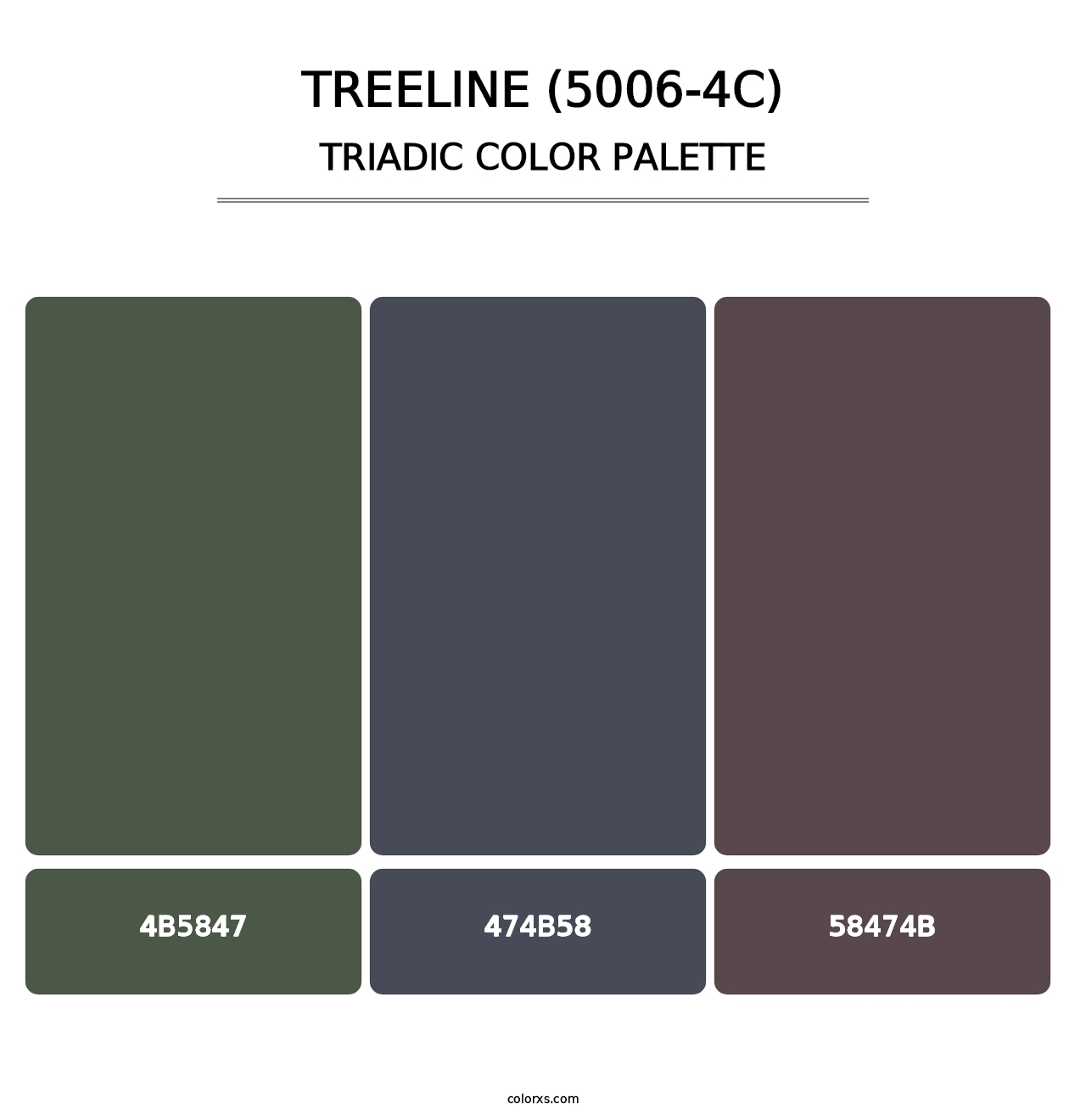 Treeline (5006-4C) - Triadic Color Palette