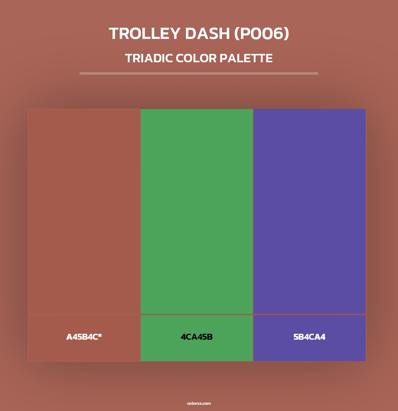 Trolley Dash (P006) - Triadic Color Palette