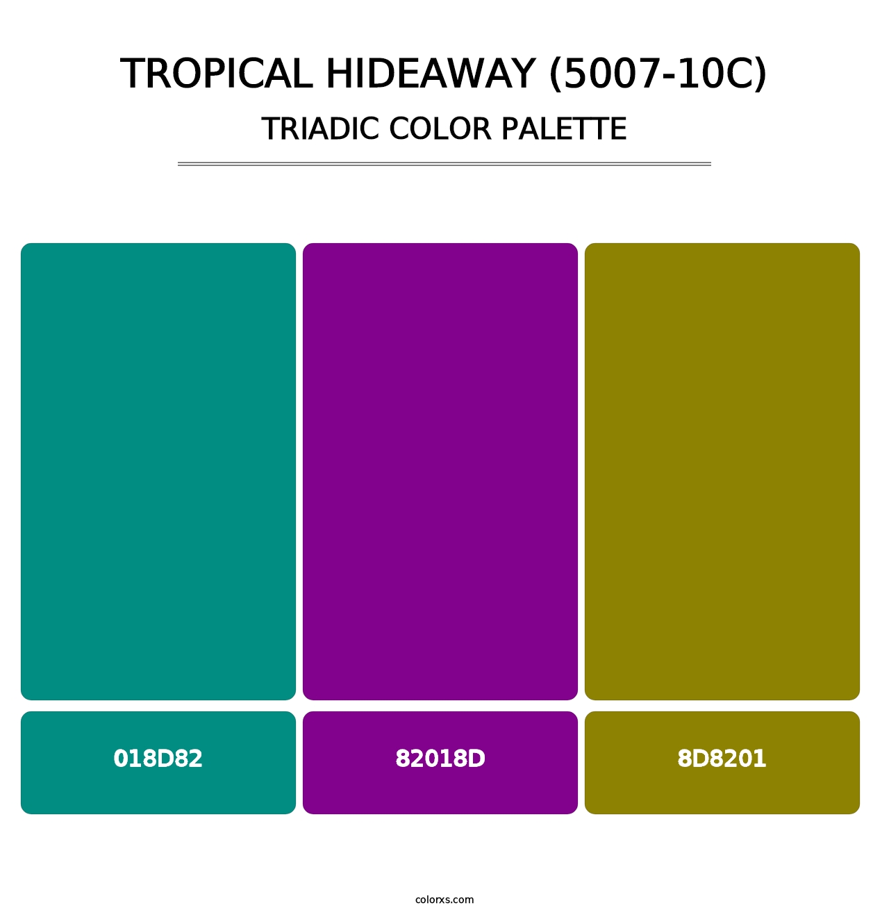Tropical Hideaway (5007-10C) - Triadic Color Palette