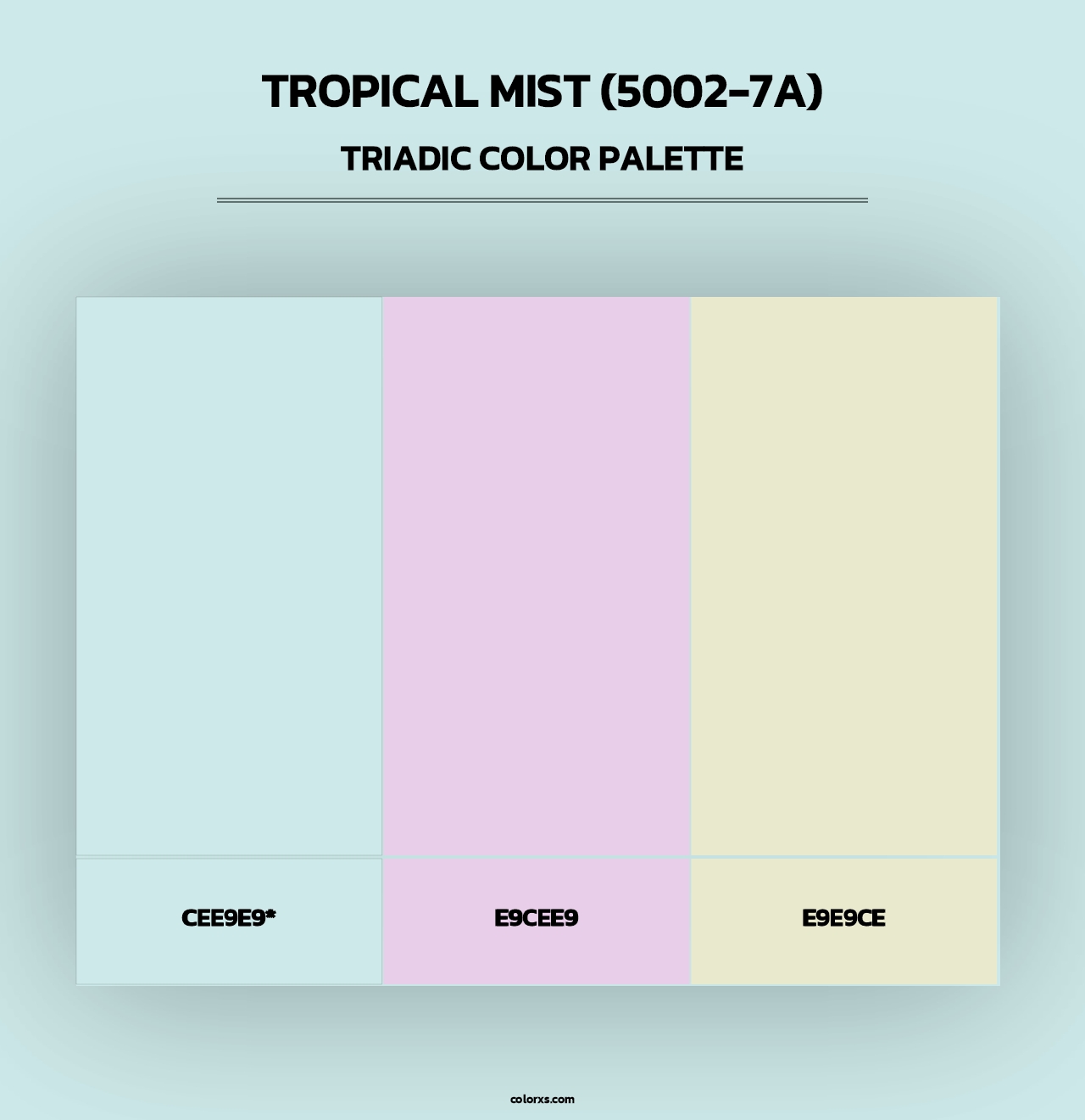 Tropical Mist (5002-7A) - Triadic Color Palette