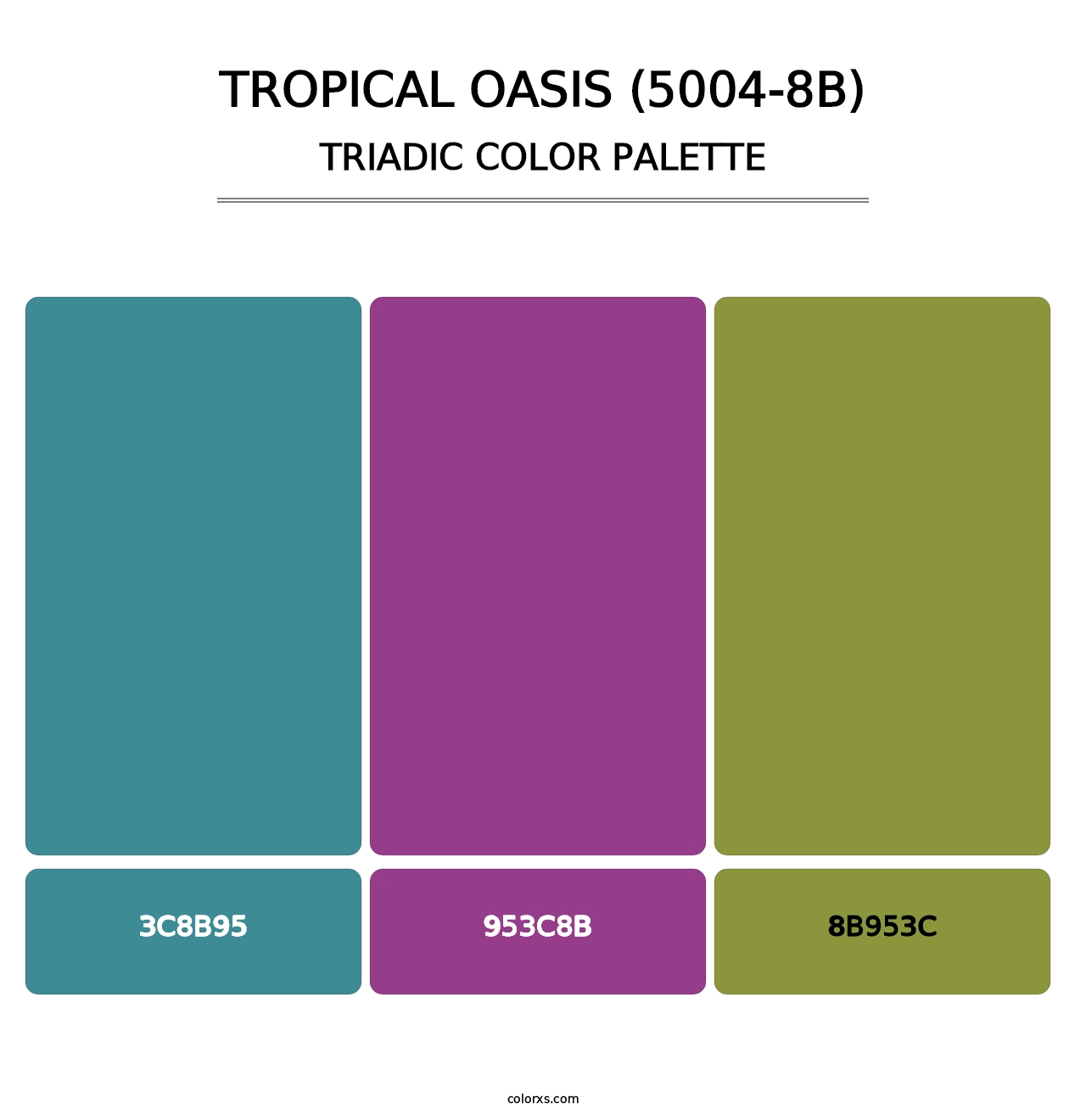 Tropical Oasis (5004-8B) - Triadic Color Palette