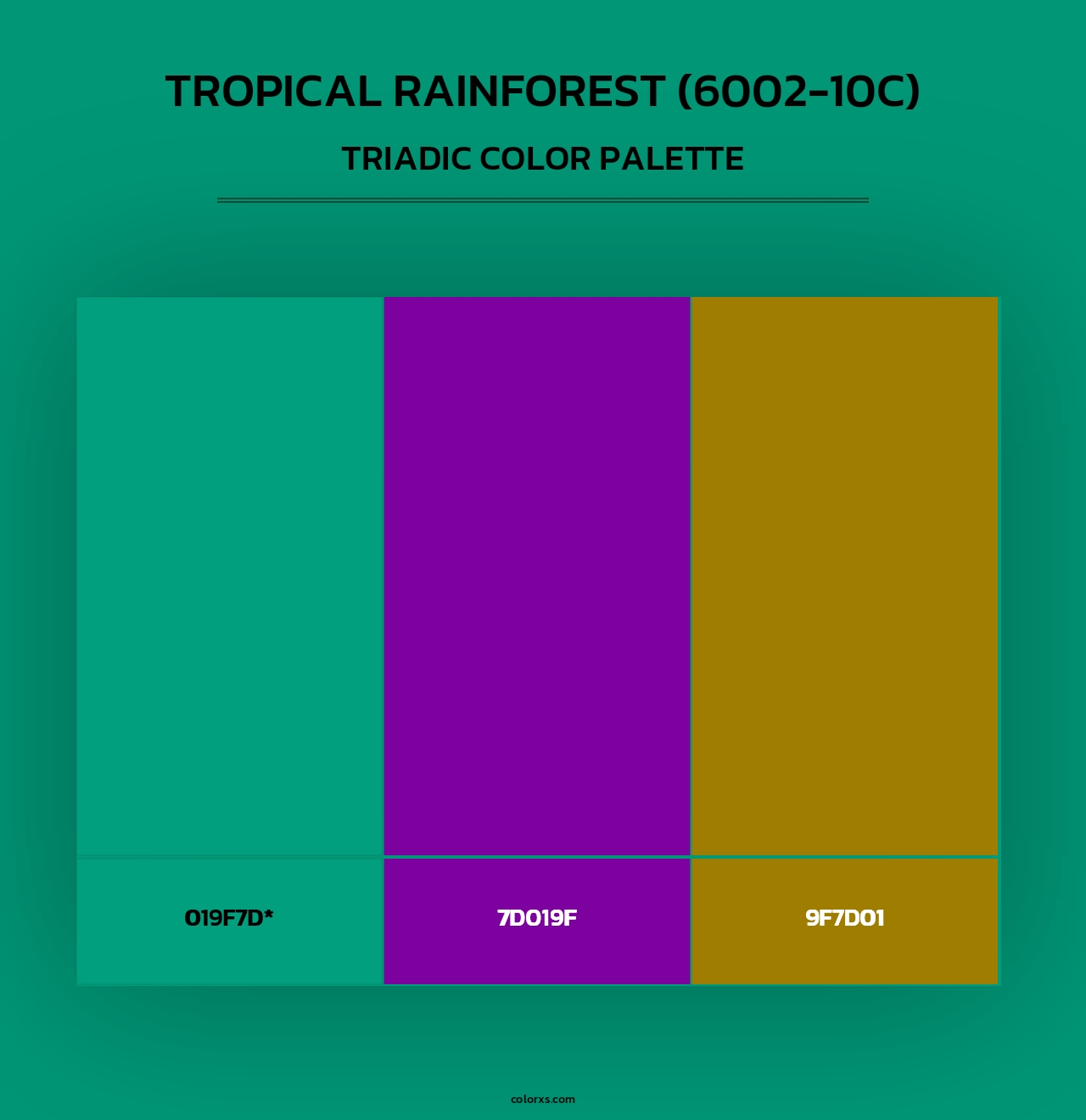 Tropical Rainforest (6002-10C) - Triadic Color Palette