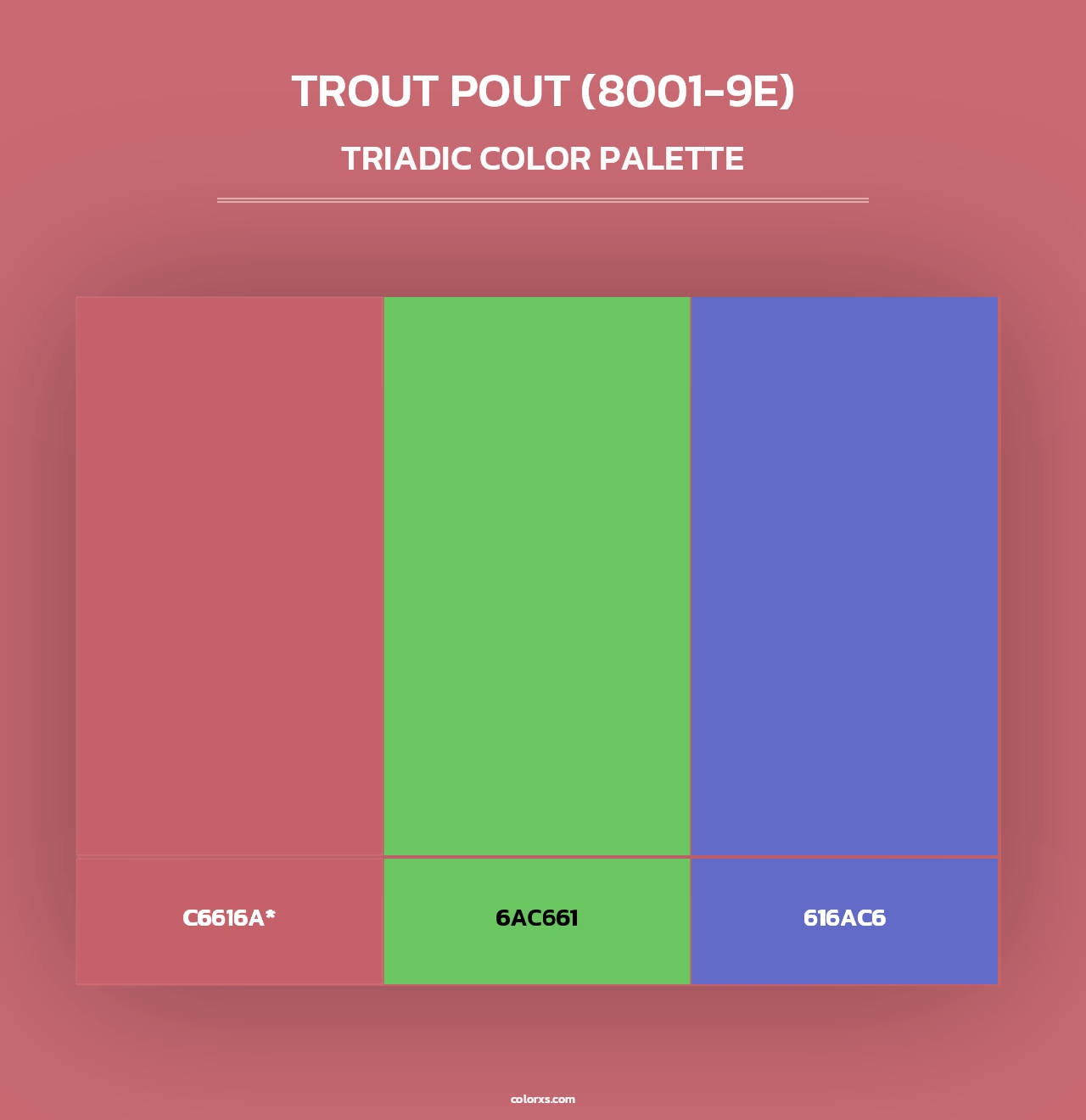Trout Pout (8001-9E) - Triadic Color Palette