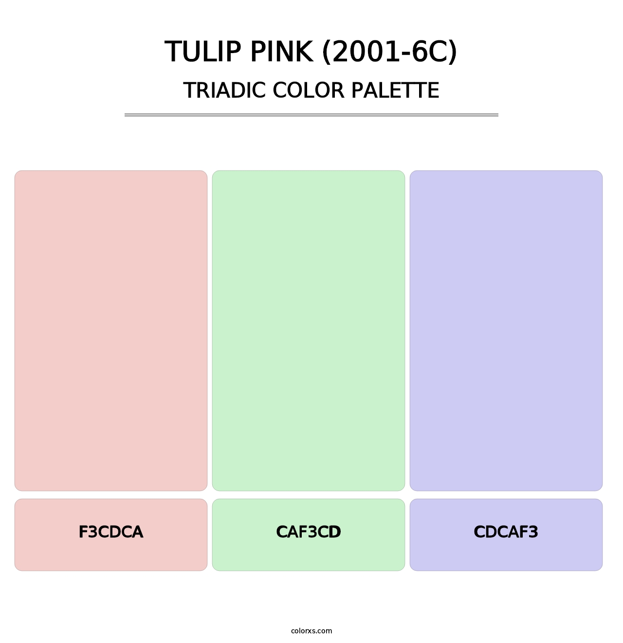 Tulip Pink (2001-6C) - Triadic Color Palette