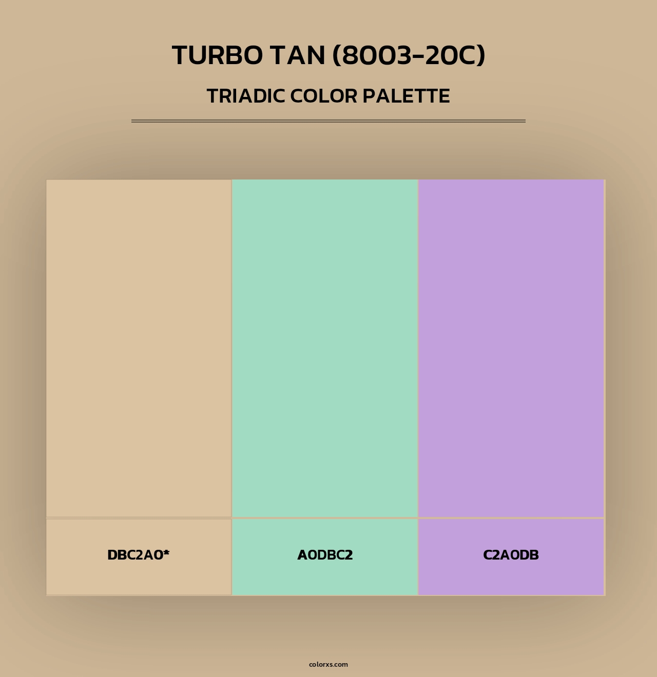 Turbo Tan (8003-20C) - Triadic Color Palette