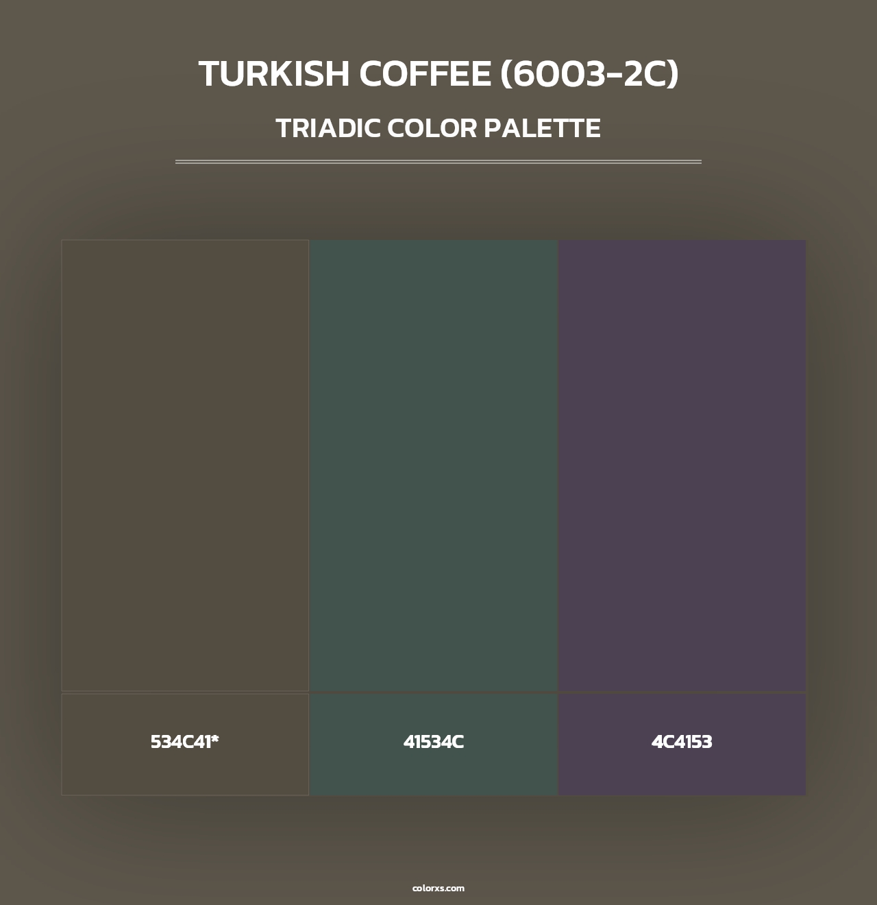 Turkish Coffee (6003-2C) - Triadic Color Palette