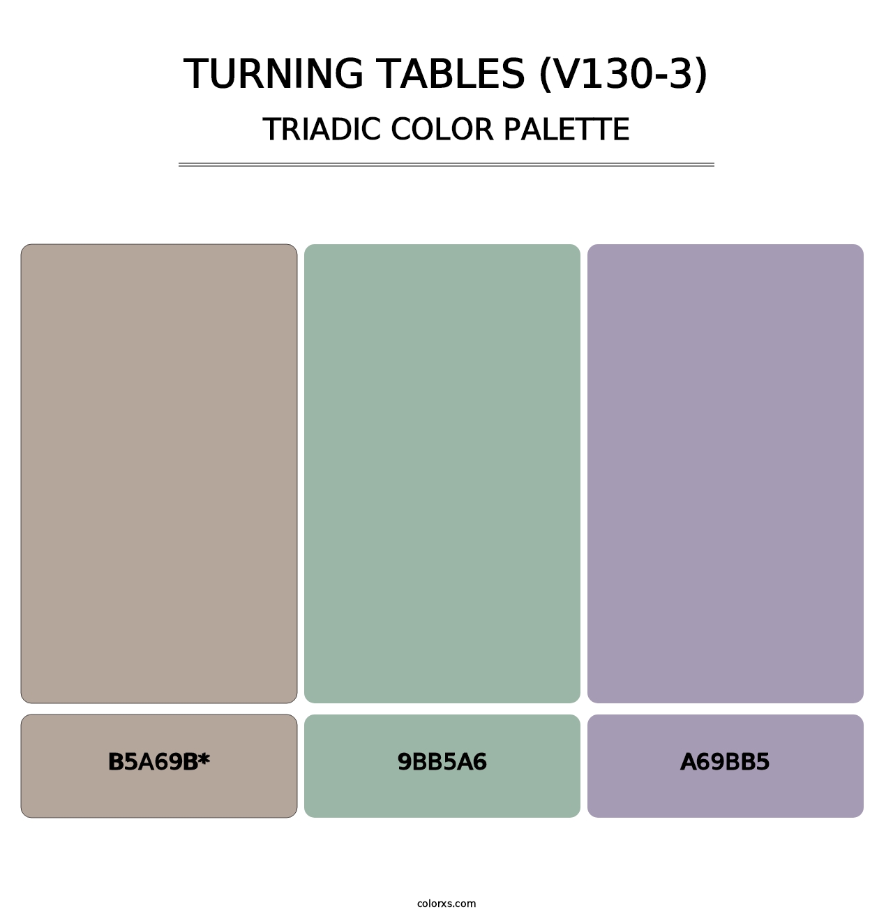 Turning Tables (V130-3) - Triadic Color Palette