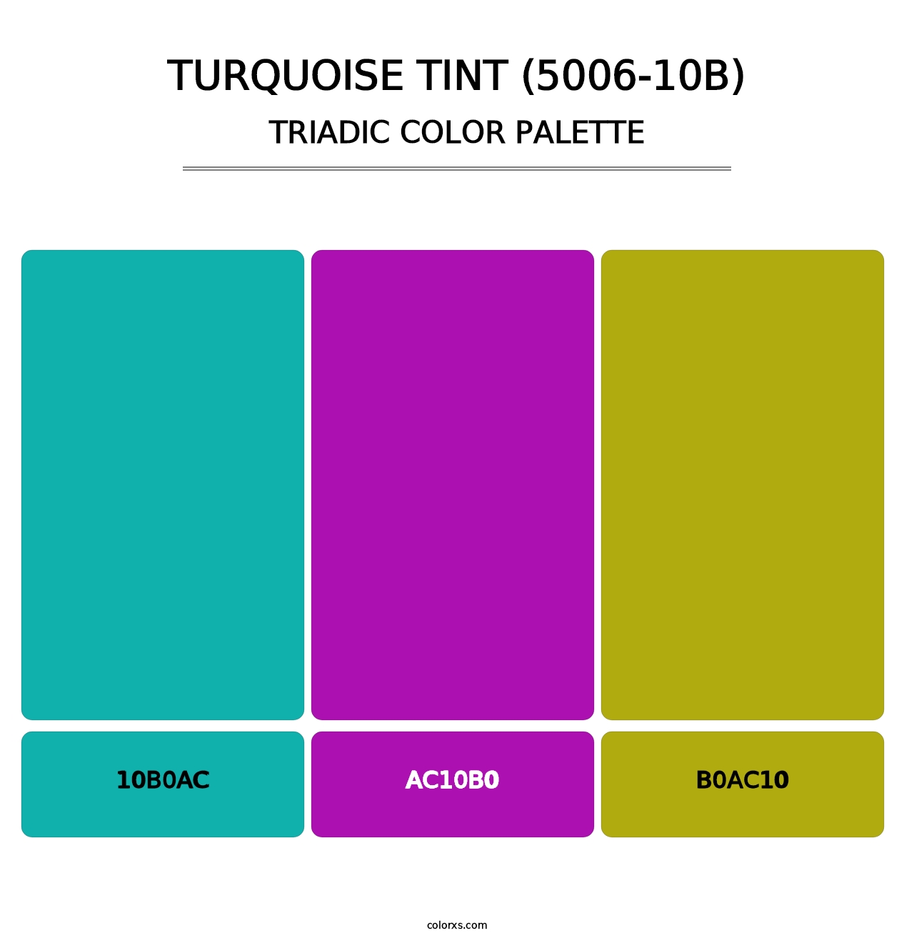 Turquoise Tint (5006-10B) - Triadic Color Palette