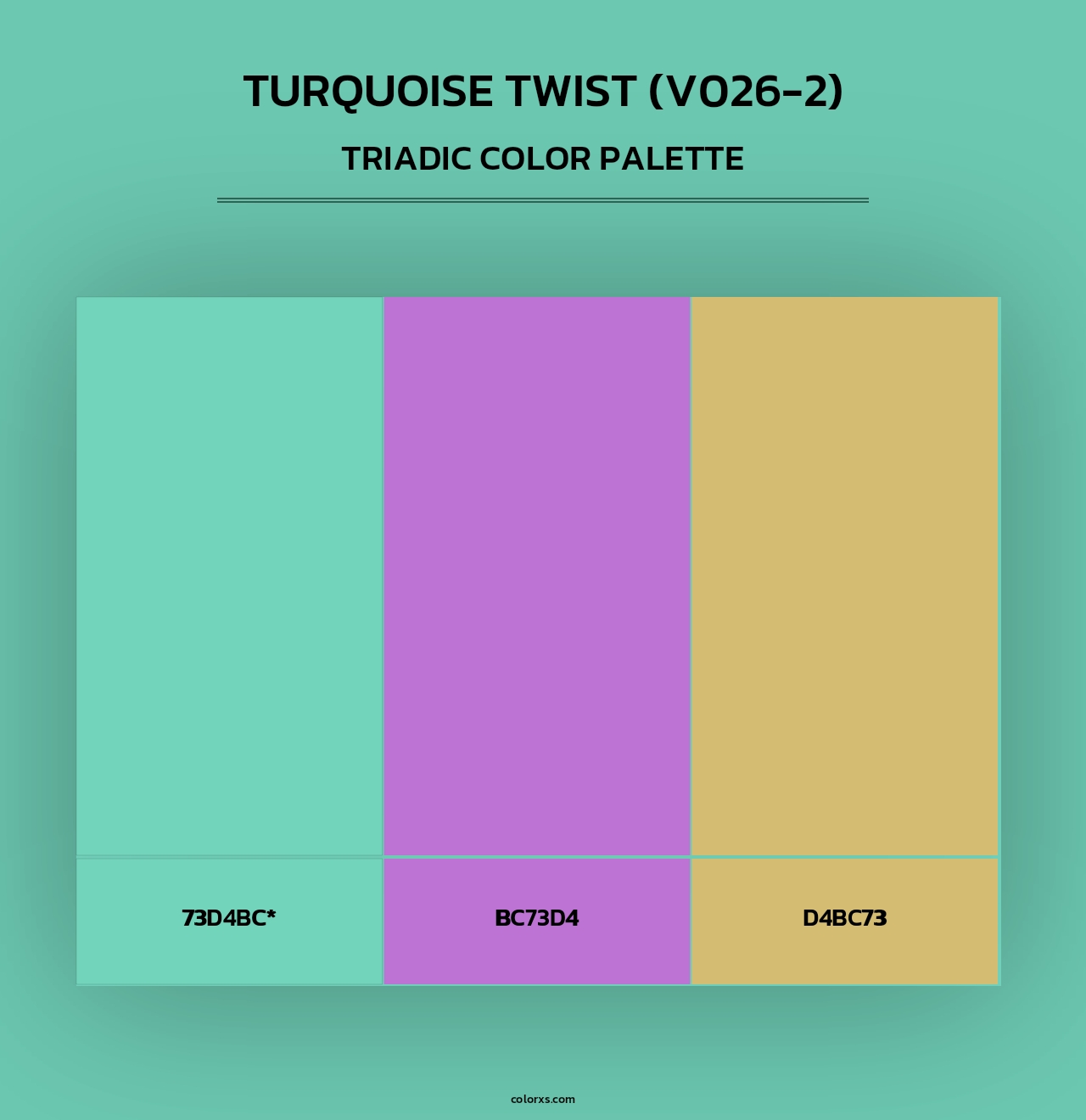 Turquoise Twist (V026-2) - Triadic Color Palette
