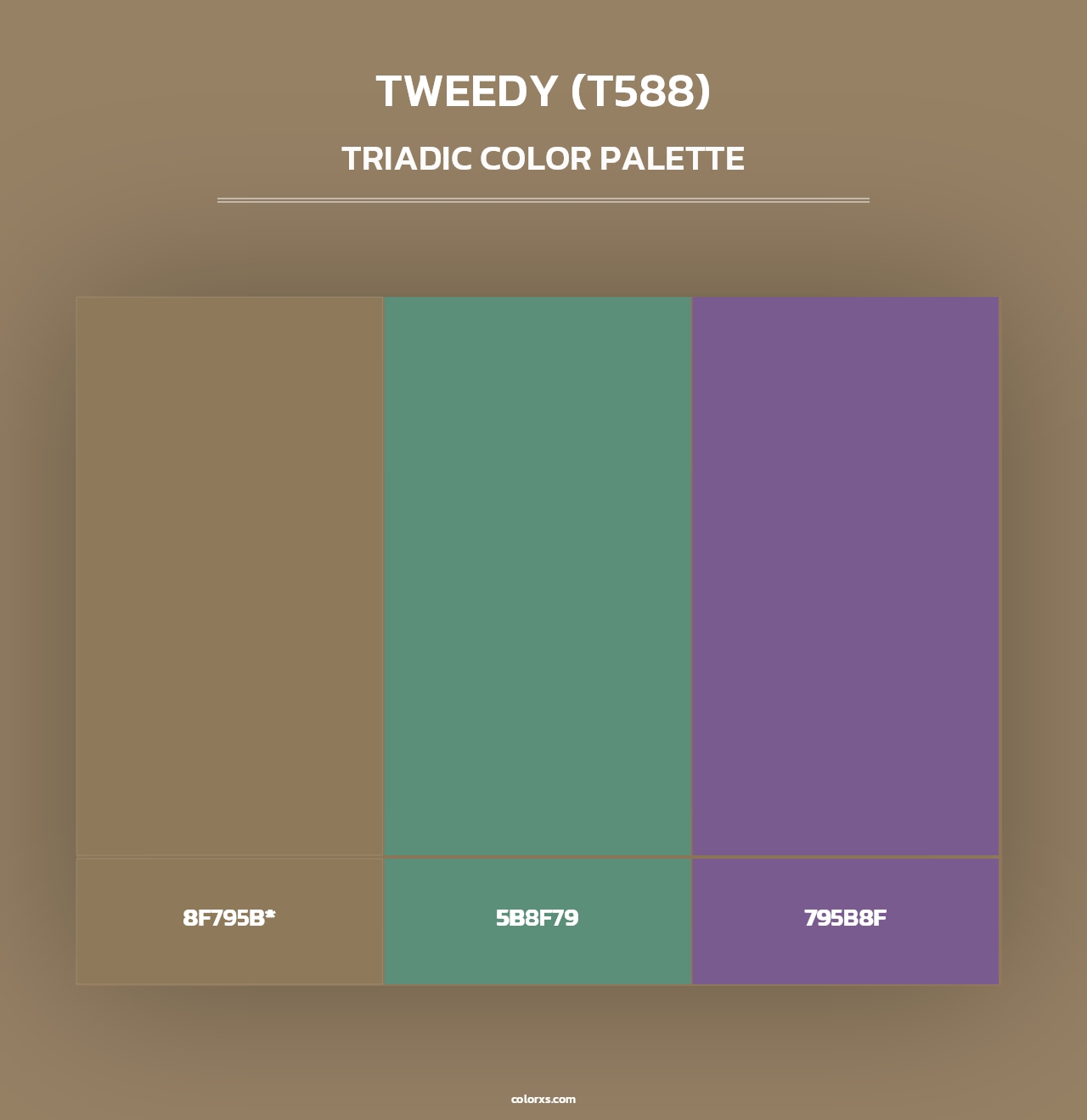 Tweedy (T588) - Triadic Color Palette