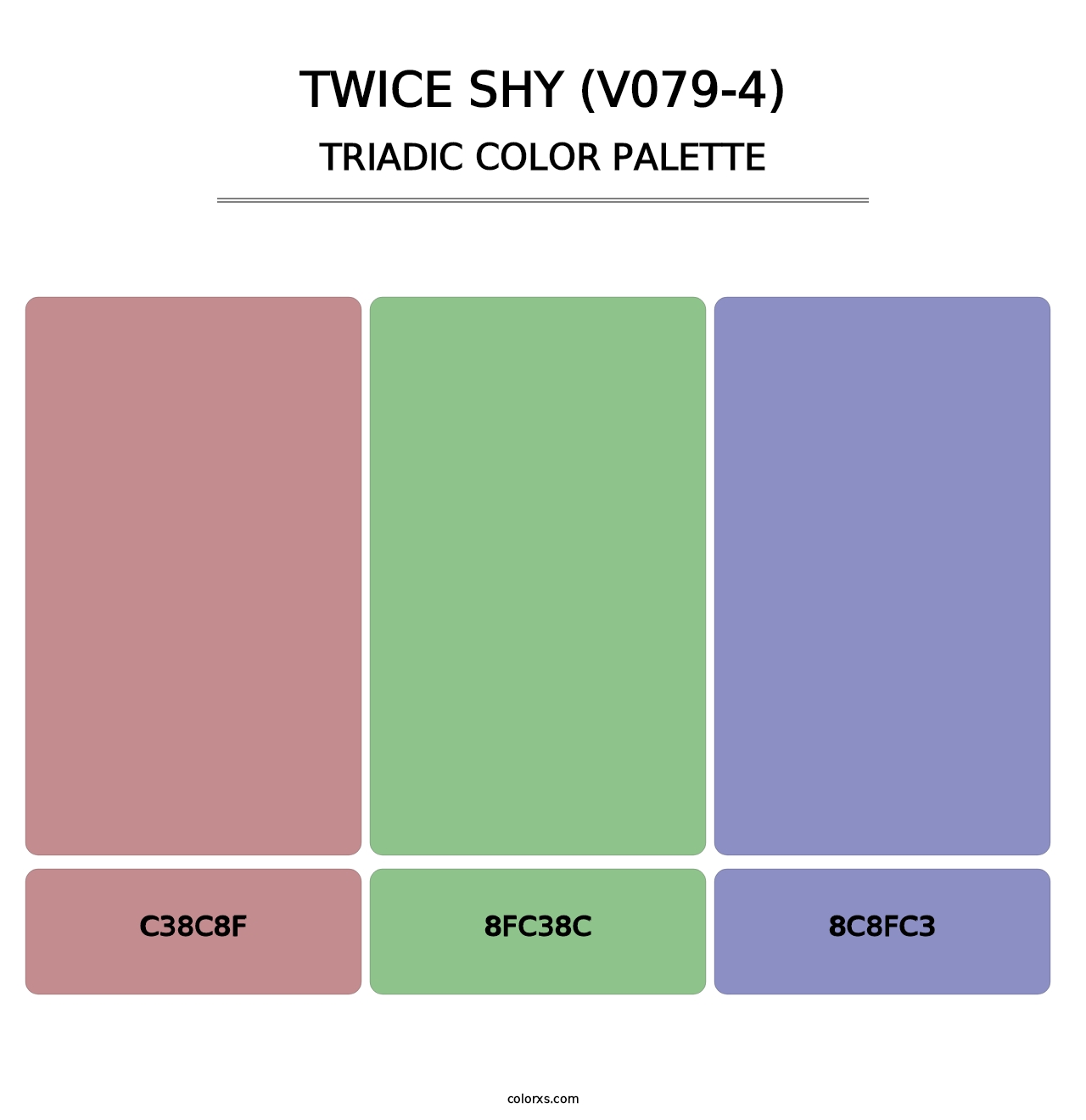 Twice Shy (V079-4) - Triadic Color Palette