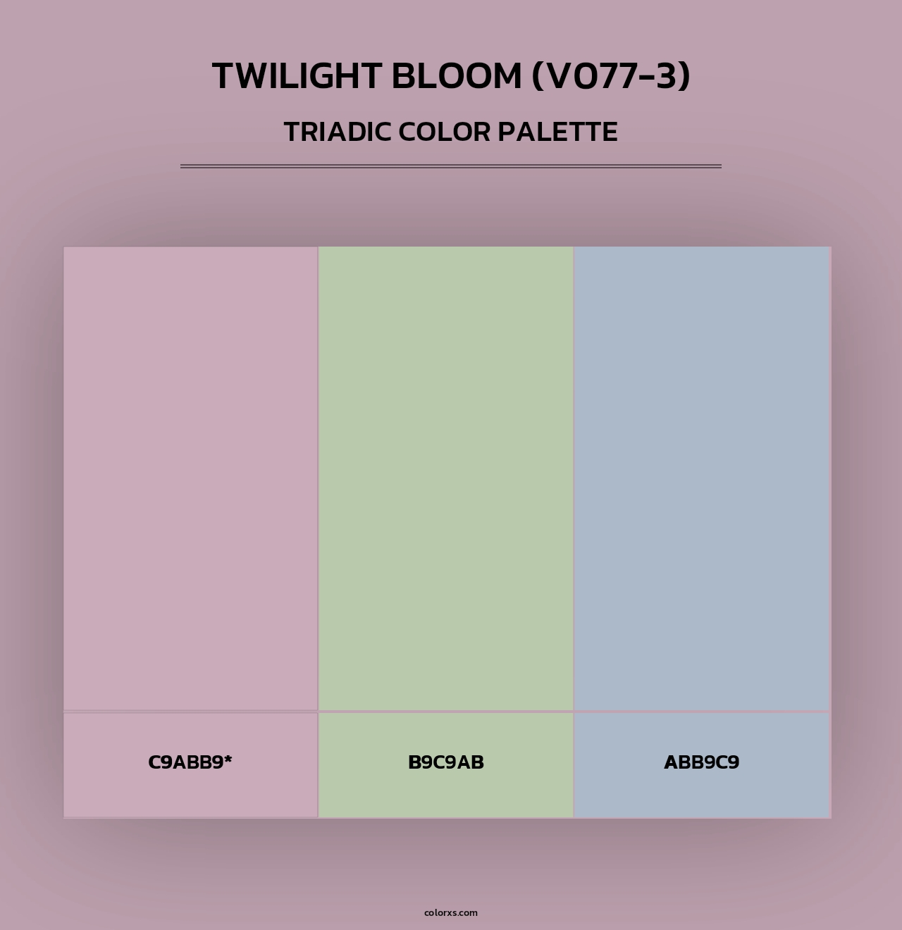 Twilight Bloom (V077-3) - Triadic Color Palette