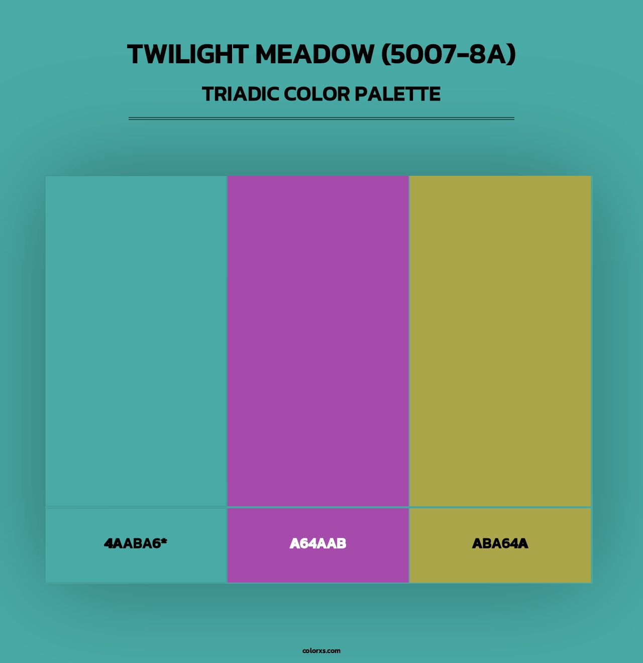 Twilight Meadow (5007-8A) - Triadic Color Palette