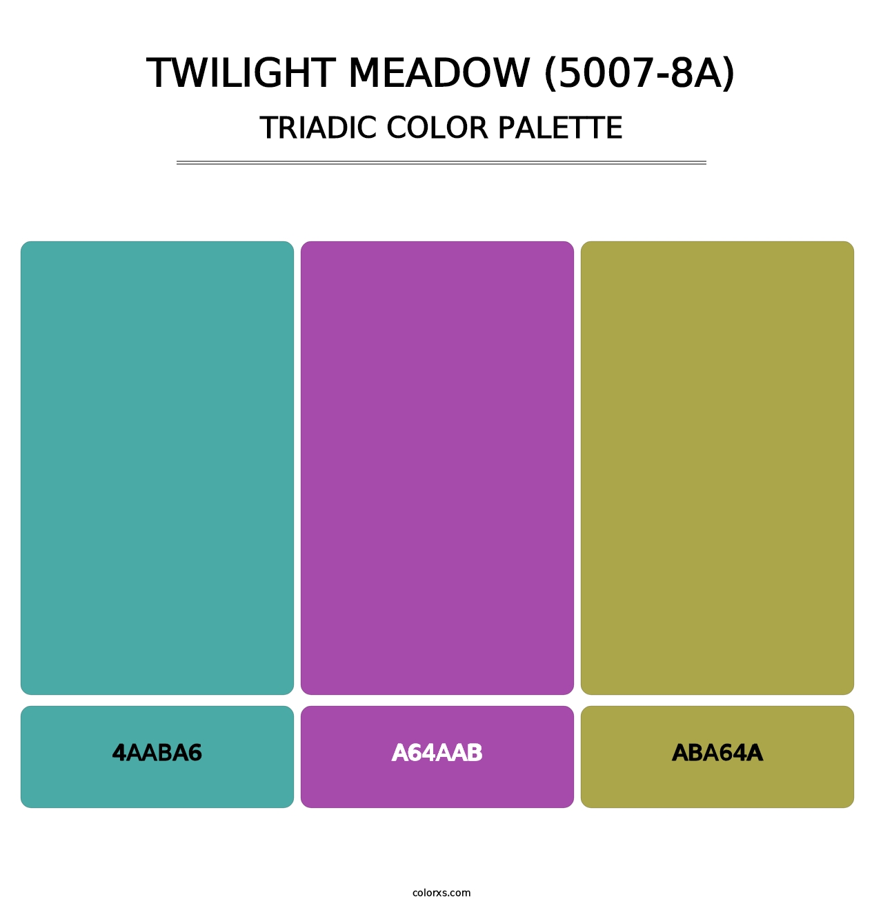 Twilight Meadow (5007-8A) - Triadic Color Palette
