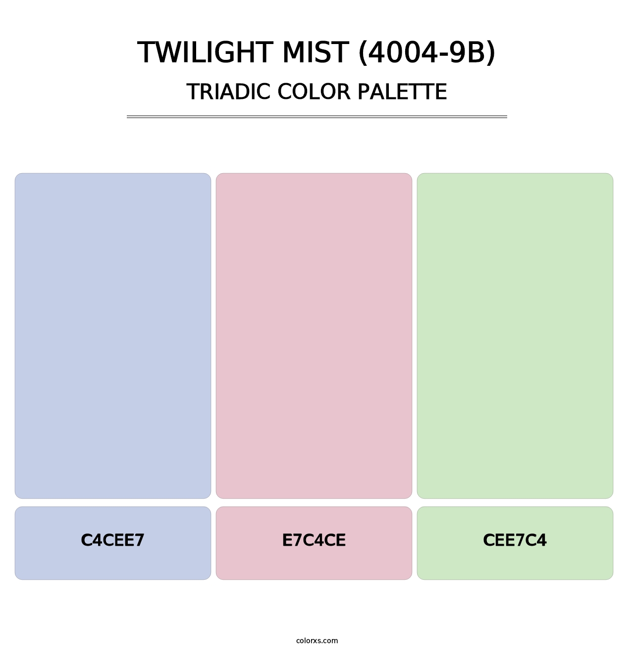 Twilight Mist (4004-9B) - Triadic Color Palette