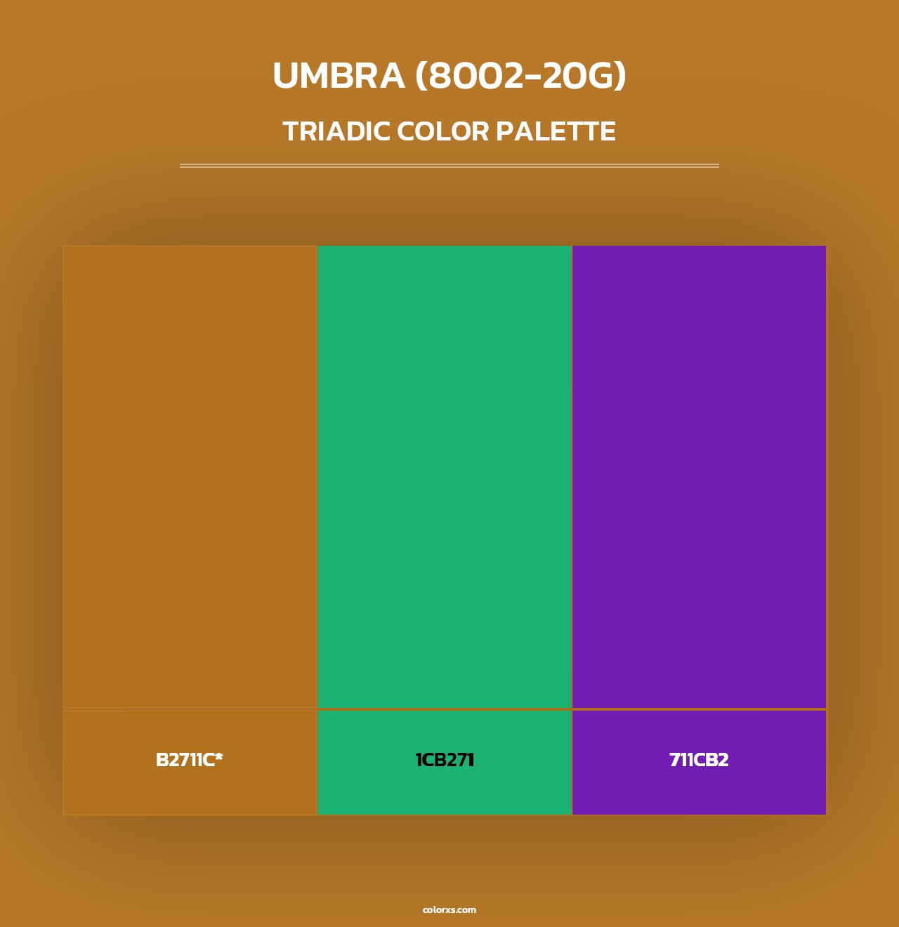 Umbra (8002-20G) - Triadic Color Palette