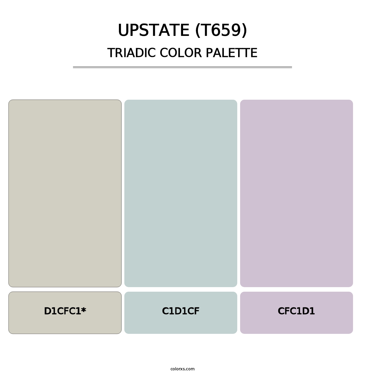 Upstate (T659) - Triadic Color Palette