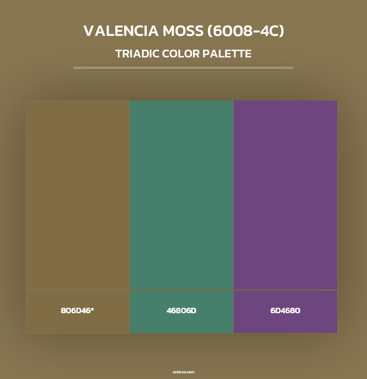 Valencia Moss (6008-4C) - Triadic Color Palette