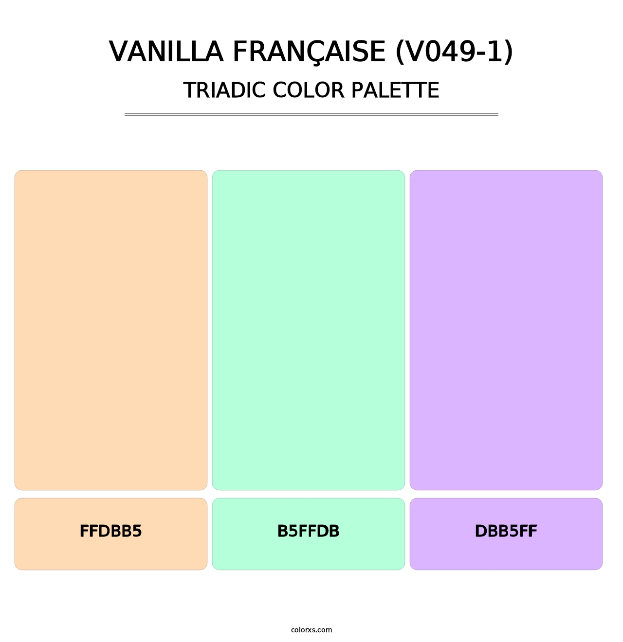 Vanilla Française (V049-1) - Triadic Color Palette