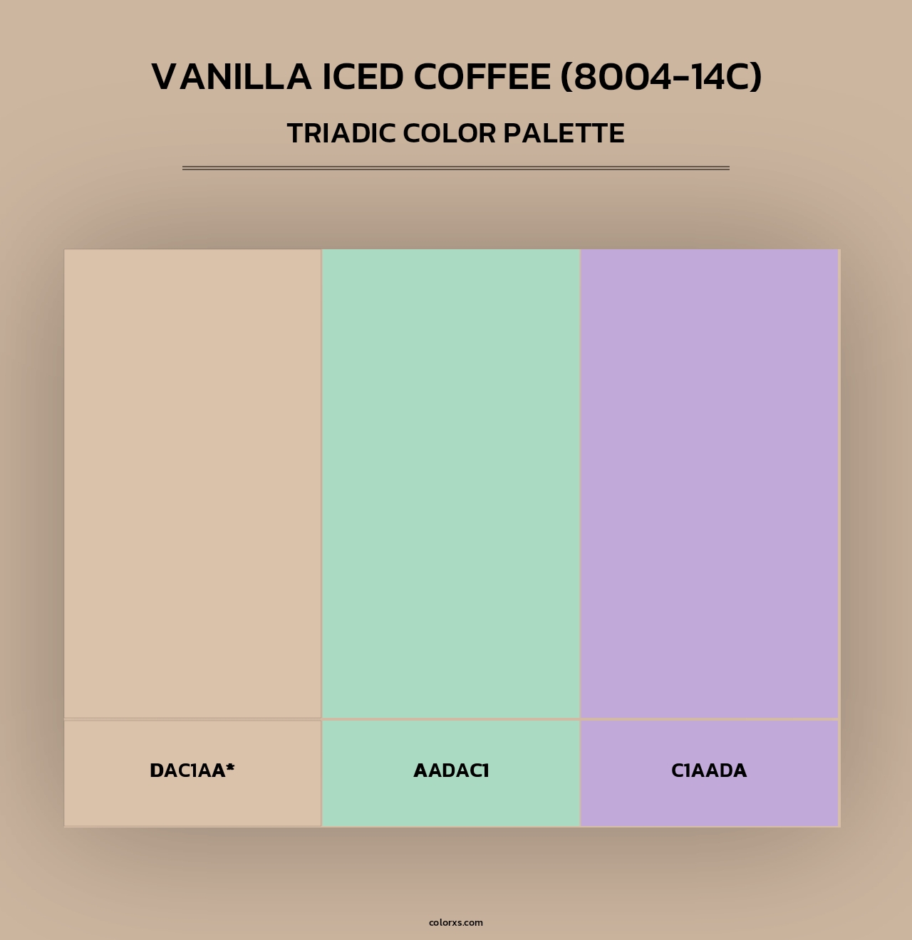 Vanilla Iced Coffee (8004-14C) - Triadic Color Palette