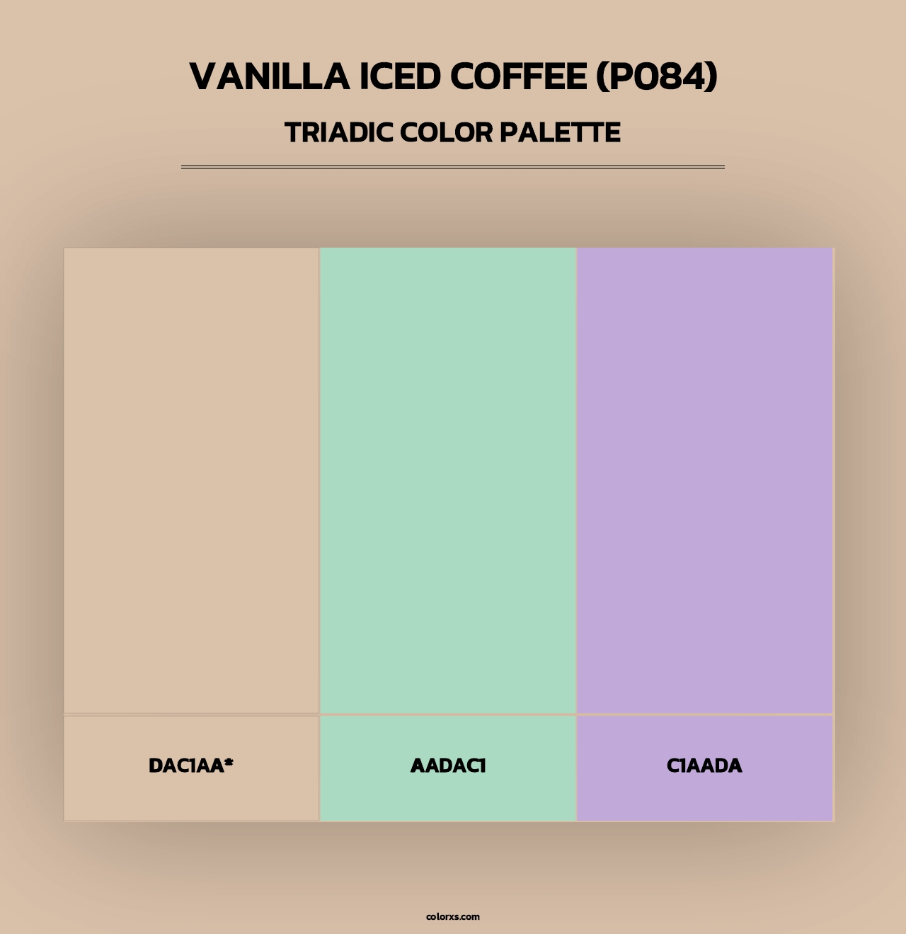 Vanilla Iced Coffee (P084) - Triadic Color Palette