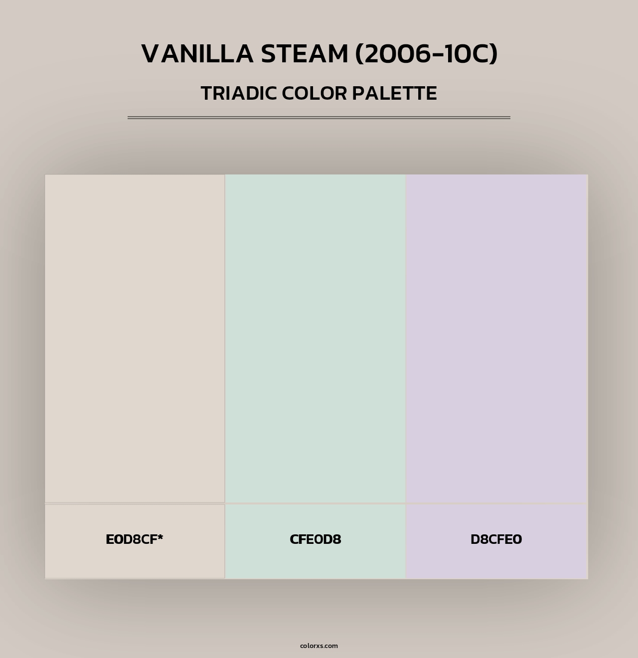 Vanilla Steam (2006-10C) - Triadic Color Palette