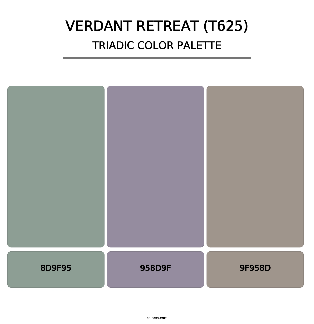 Verdant Retreat (T625) - Triadic Color Palette
