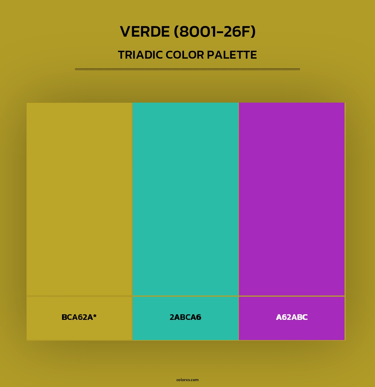 Verde (8001-26F) - Triadic Color Palette
