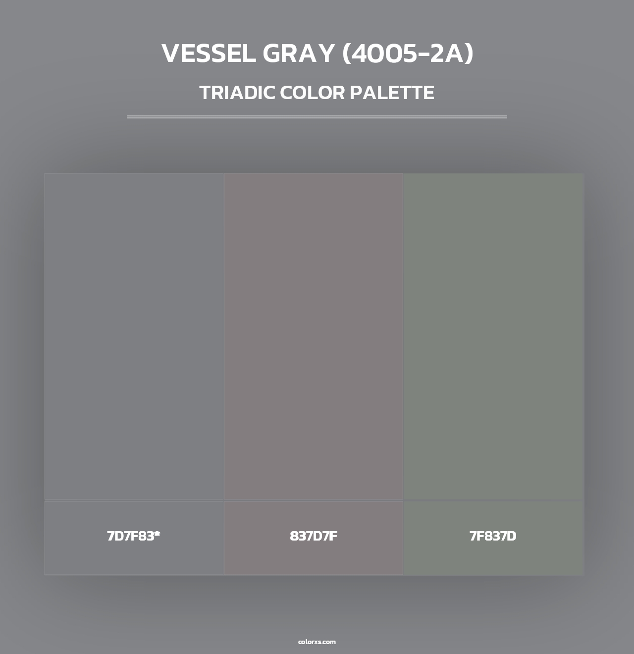 Vessel Gray (4005-2A) - Triadic Color Palette