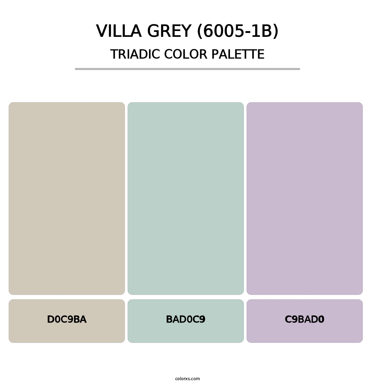 Villa Grey (6005-1B) - Triadic Color Palette