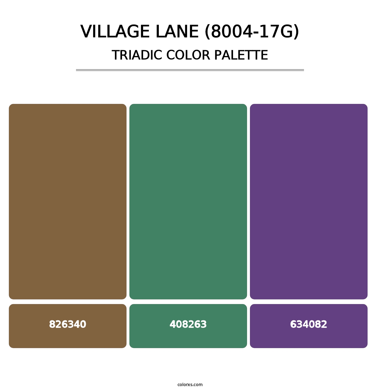 Village Lane (8004-17G) - Triadic Color Palette