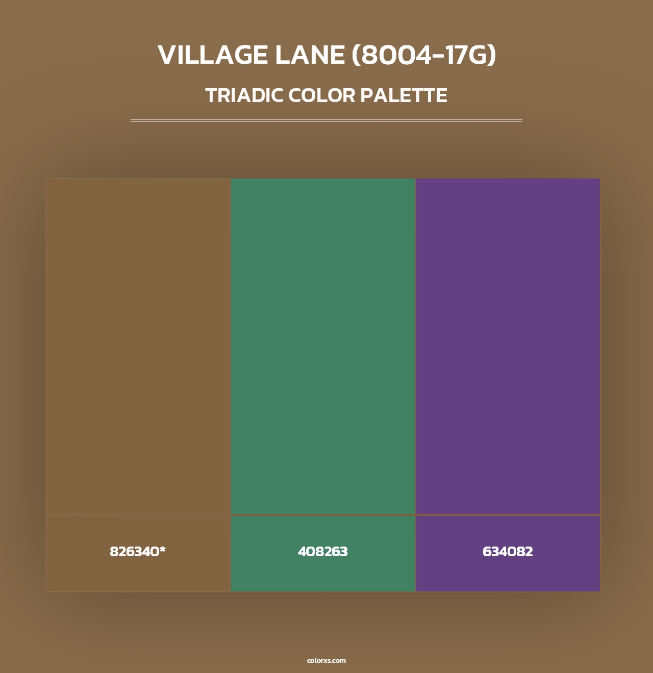 Village Lane (8004-17G) - Triadic Color Palette