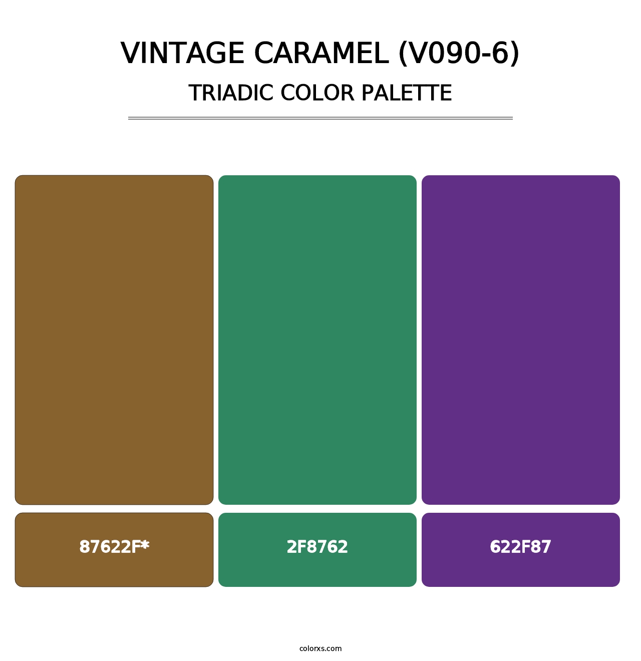 Vintage Caramel (V090-6) - Triadic Color Palette