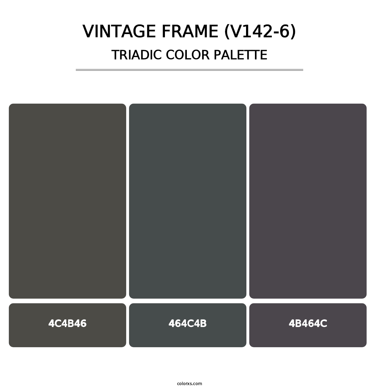 Vintage Frame (V142-6) - Triadic Color Palette