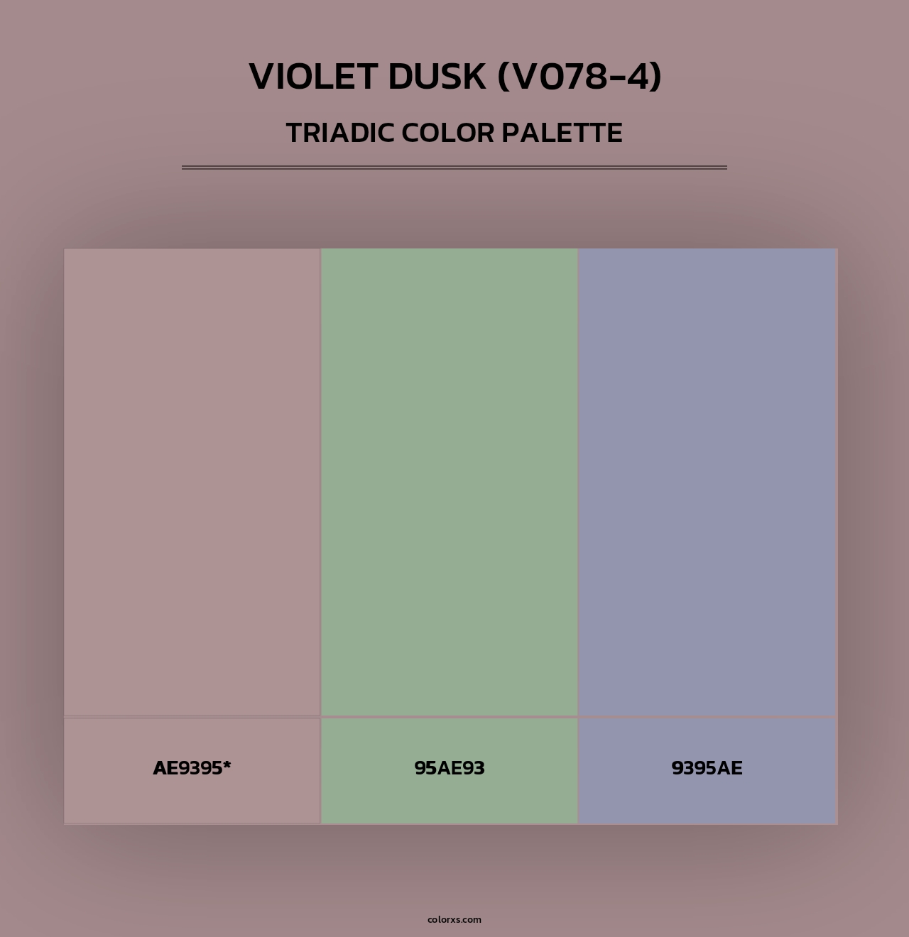 Violet Dusk (V078-4) - Triadic Color Palette