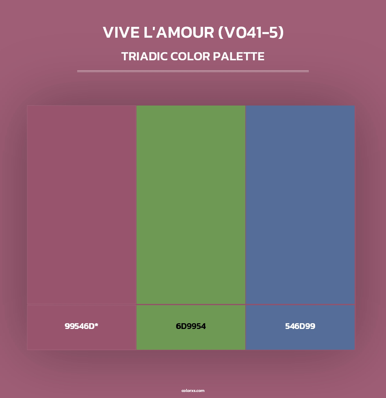 Vive l'amour (V041-5) - Triadic Color Palette