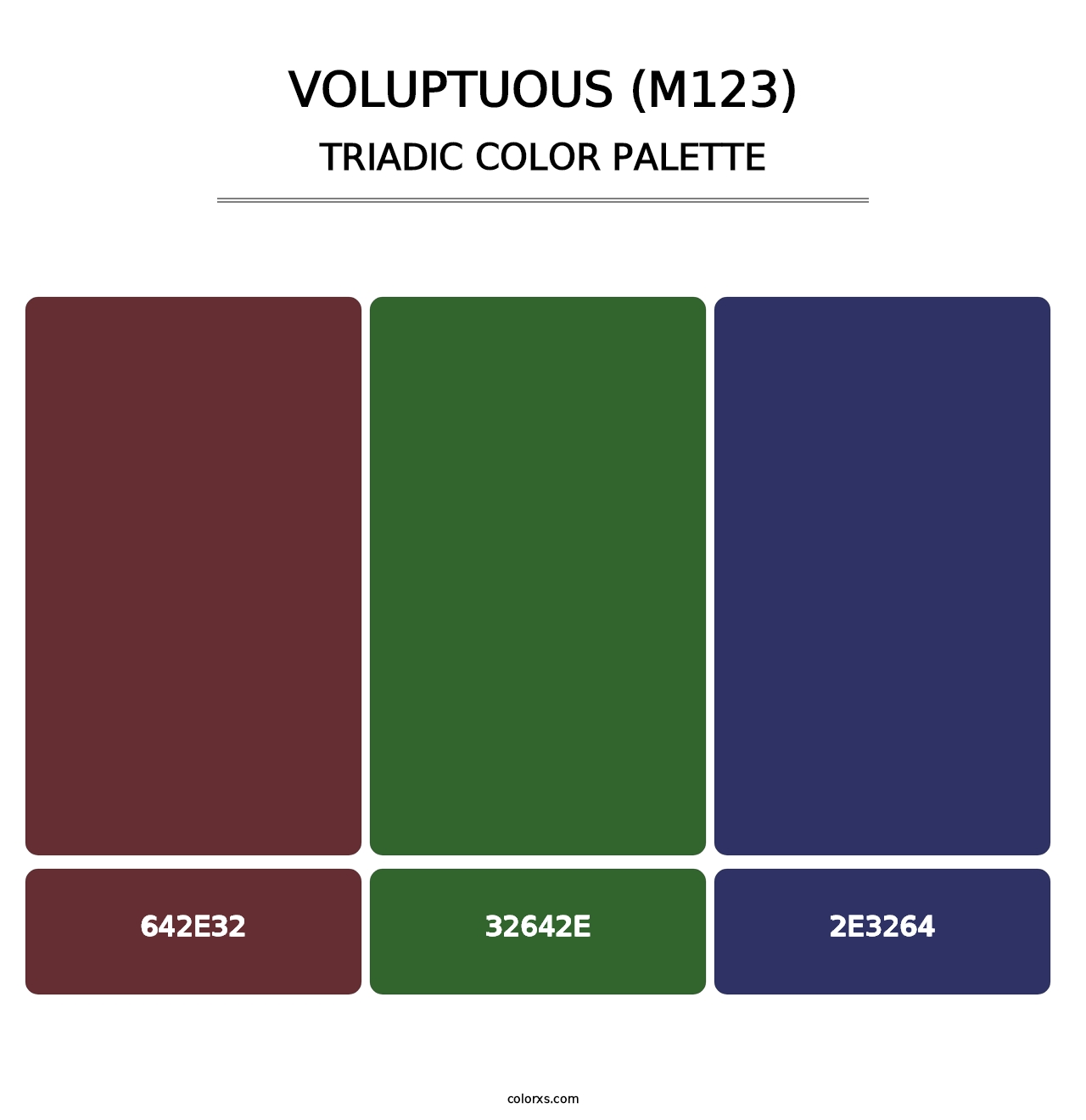 Voluptuous (M123) - Triadic Color Palette