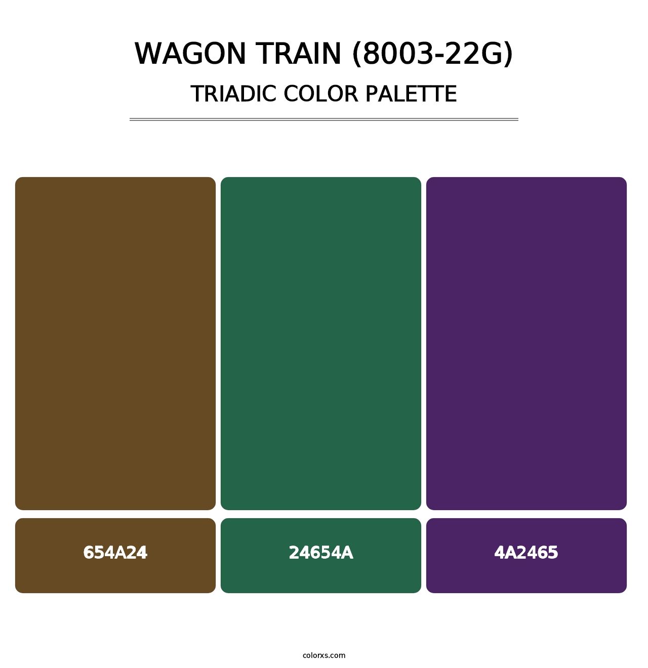 Wagon Train (8003-22G) - Triadic Color Palette