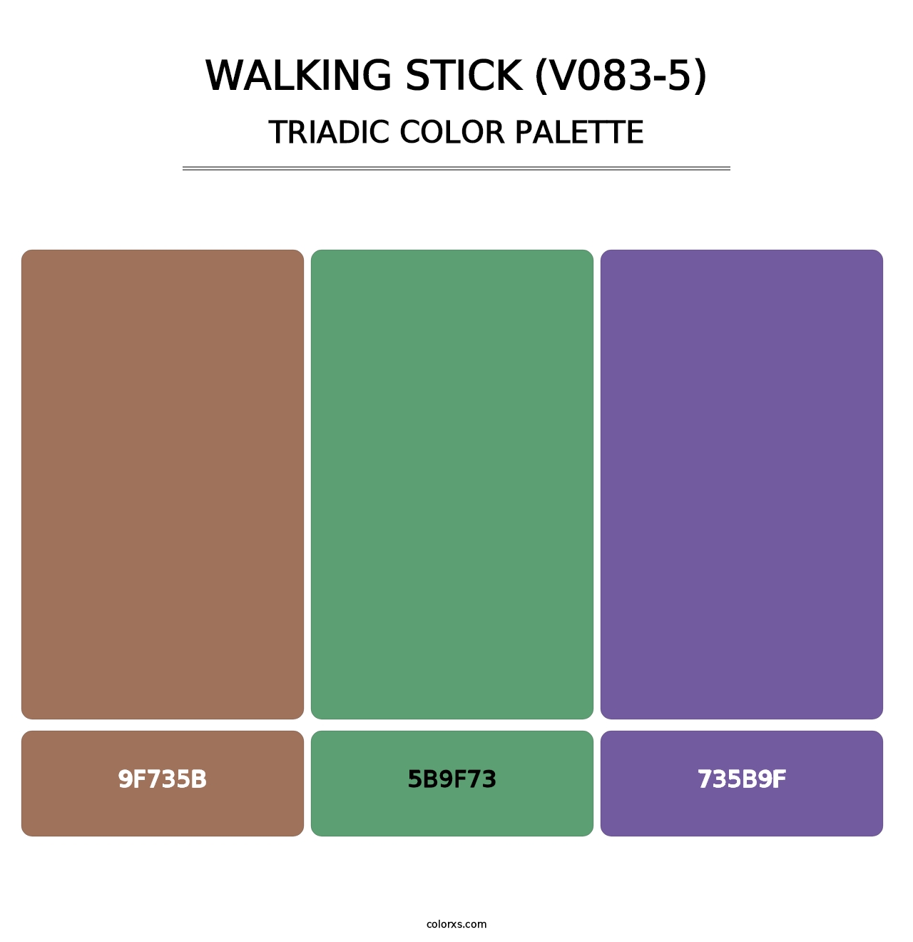 Walking Stick (V083-5) - Triadic Color Palette