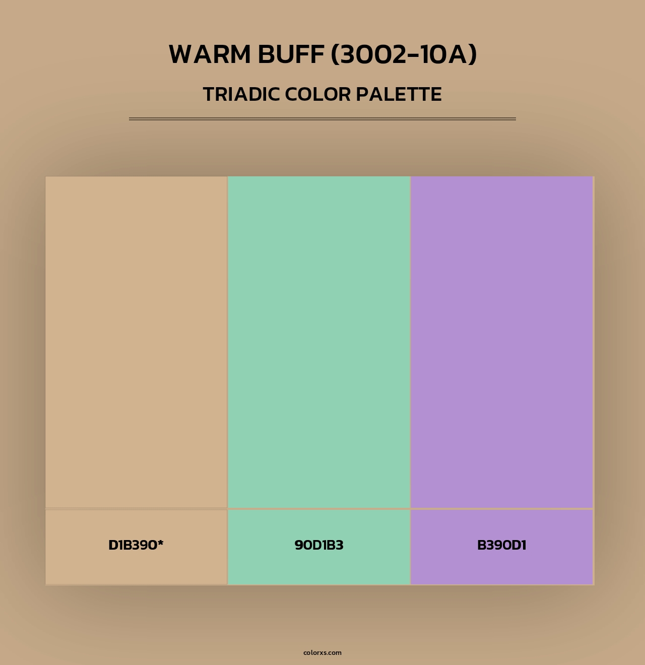 Warm Buff (3002-10A) - Triadic Color Palette