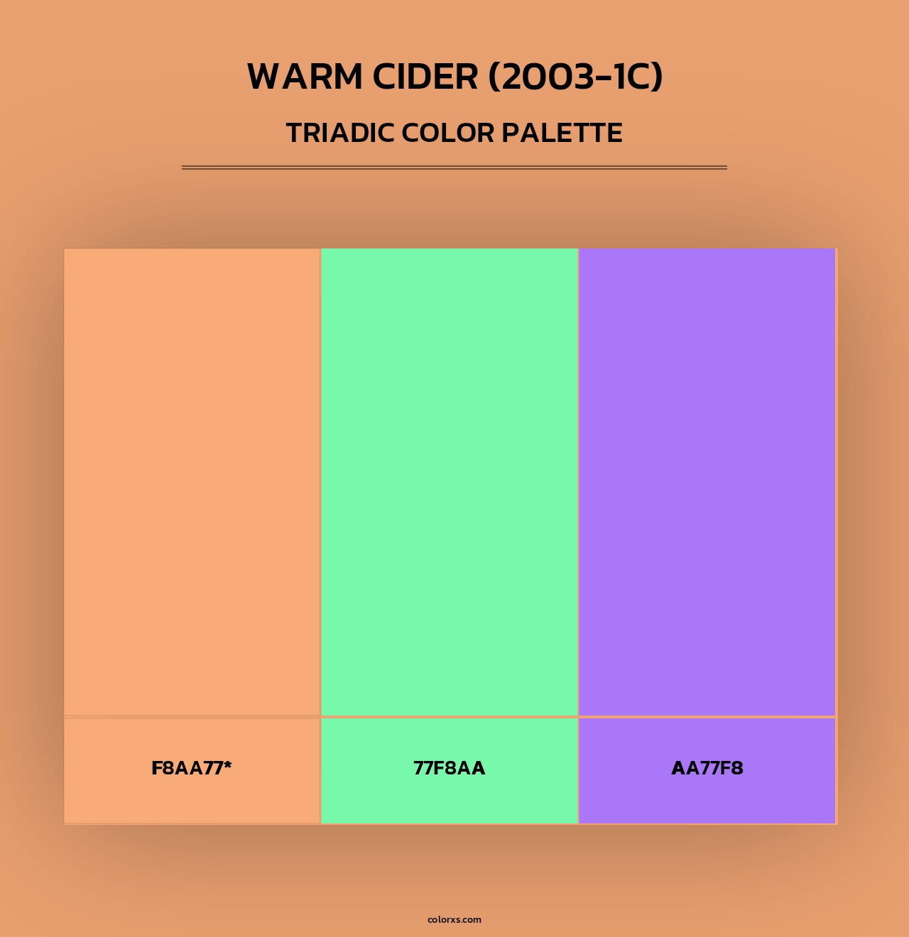 Warm Cider (2003-1C) - Triadic Color Palette