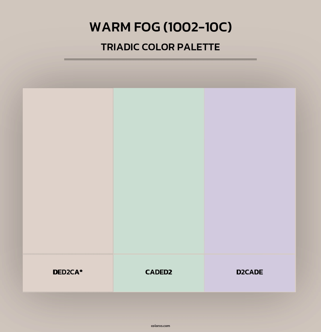 Warm Fog (1002-10C) - Triadic Color Palette