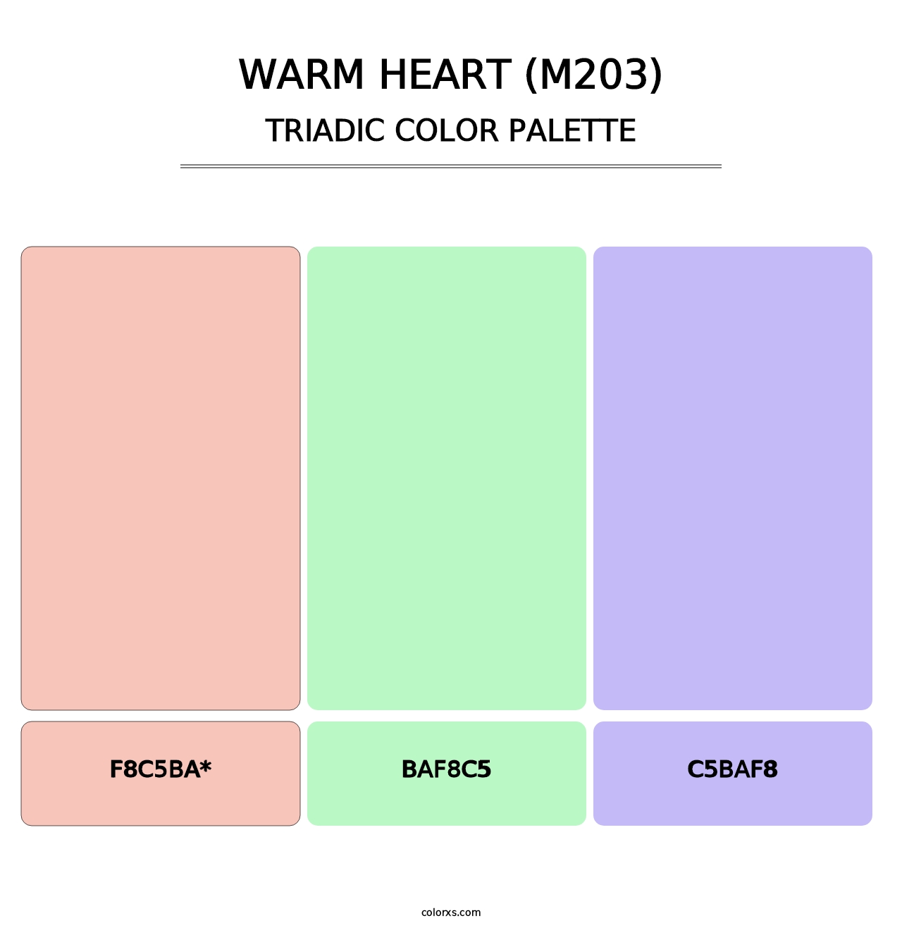 Warm Heart (M203) - Triadic Color Palette